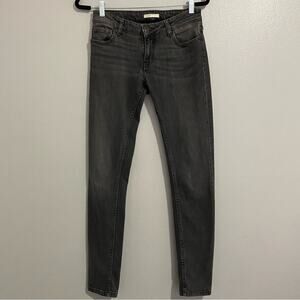 Maje Gray Cotton Low Rise Jeans